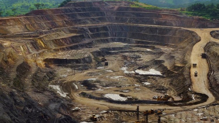 Open-pit copper and cobalt mine in the Democratic Republic of Congo